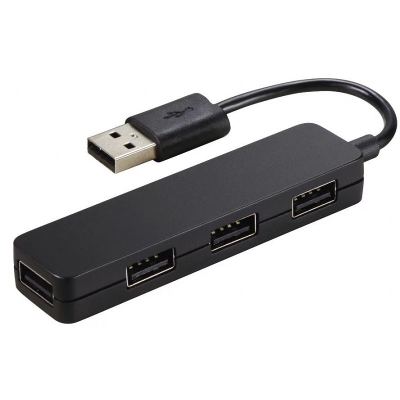 HAMA SLIM USB 2.0 HUB (4 port) - fekete