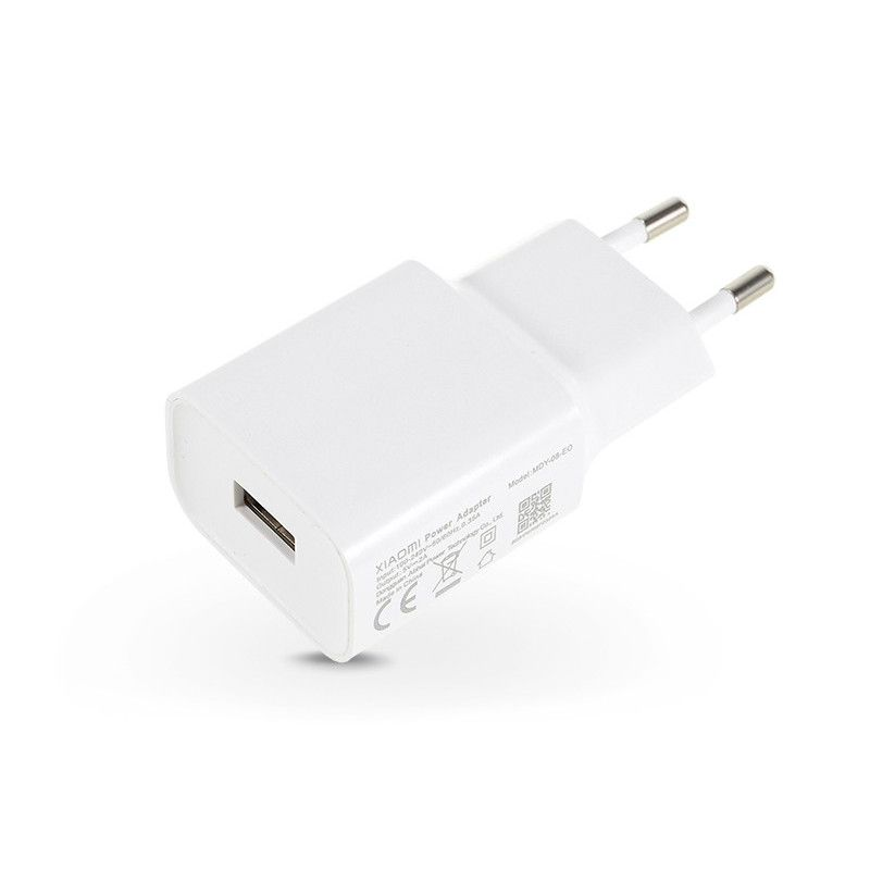 XIAOMI gyári hálózati USB töltő (5V/2A) - fehér (Eco csomagolásban)