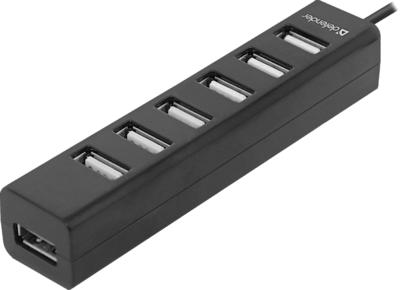 DEFENDER Quadro SWIFT USB 2.0 HUB (7 port) - fekete