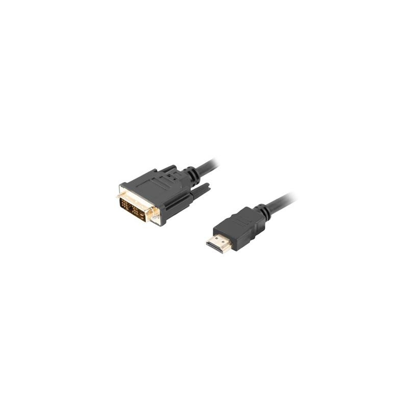 LANBERG HDMI - DVI-D (18+1) kábel 1.8m - fekete
