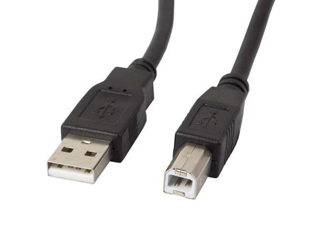 LANBERG USB 2.0 A - USB 2.0 B (apa - apa) nyomtatókábel 1.8m - fekete