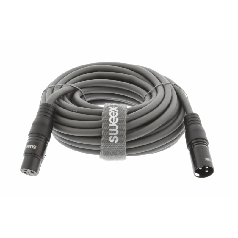 SWEEX SWOP15012E100 XLR-XLR DMX 110 Ohm kábel (apa-anya) - 10m - szürke