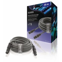 SWEEX SWOP15010E200 XLR-XLR kábel (apa-anya) - 20m - szürke