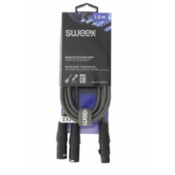 SWEEX SWOP15020E15 2x XLR apa - XLR anya Y kábel - 1.5m - szürke