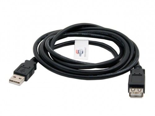 Equip USB 2.0 toldó kábel A-A 5 m (fekete)