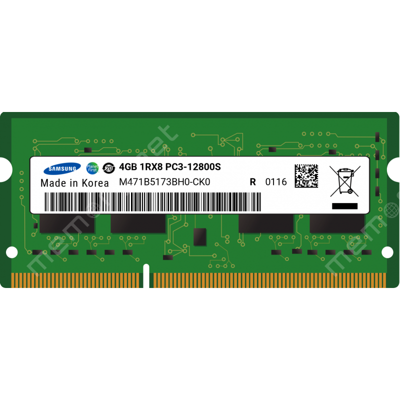 SAMSUNG M471B5173BH0-CK0 4GB DDR3 PC3L-12800 SO-DIMM RAM