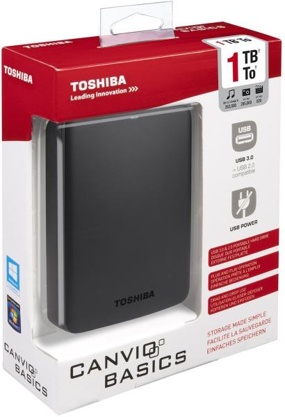 Toshiba Canvio Basics 1TB 2.5" USB 3.0 (HDTB310EK3AA)