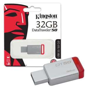 KINGSTON 32GB pendrive DT50 USB3.0 - ezüst-piros KINGSTON 32GB pendrive DT50 USB3.0 - ezüst-piros