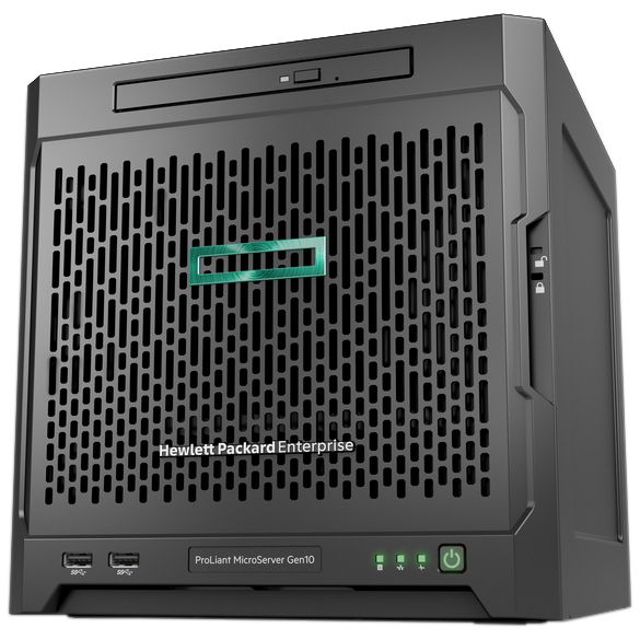 HP HPE ProLiant MicroServer Gen10 Server, AMD Opteron X3216, 8GB-U 4LFF NHP SATA 200W PS (873830-421)