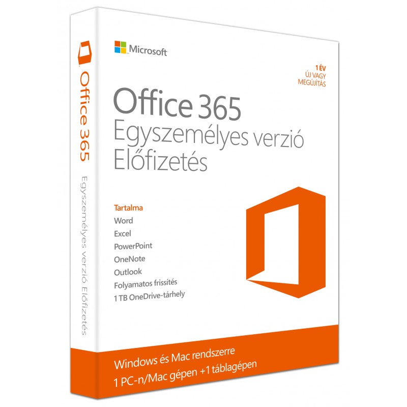 Microsoft Office 365 Egyszemélyes verzió 32/64 bit többnyelvű ESD