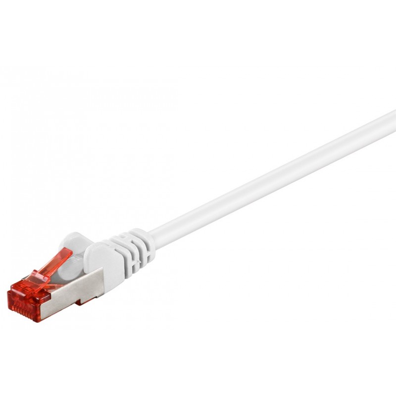 GOOBAY S/FTP CAT6 patch kábel - 1m - fehér (S/FTP6-CU-010WH)