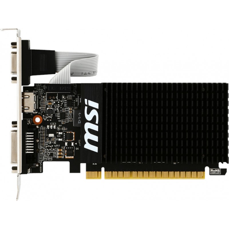 MSI GT 710 1GB DDR3 LP Videokártya (passzív hűtés, alacsony profil)